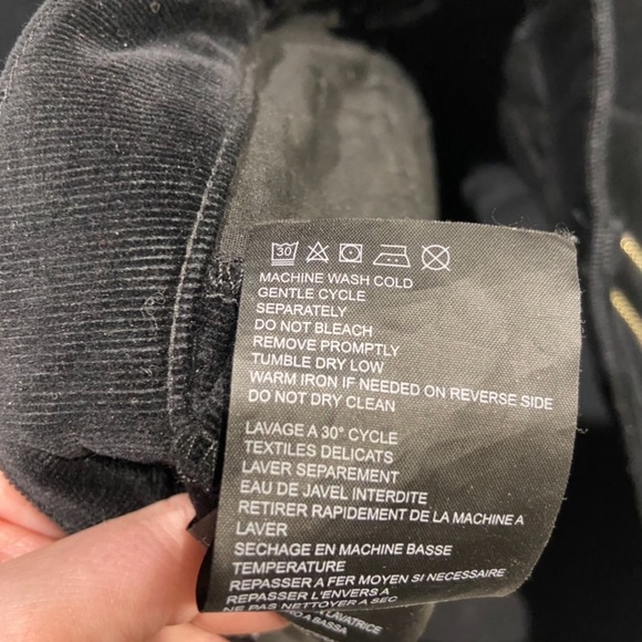 Club Monaco Black Velvet Corduroy Pants - Picture 4 of 7